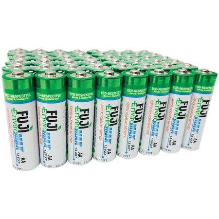 Fuji Batteries EnviroMax Alkaline Battery, AA 1.5V DC 48 PK 4300SP48